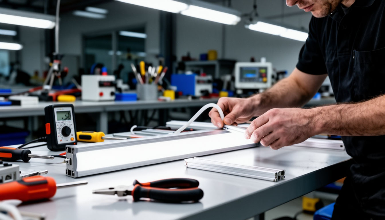 Neon sign production process materials and cutting