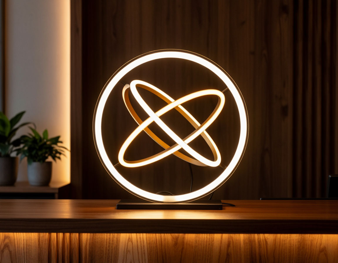 Churchillrecruitment Model Orbit compact neon sign