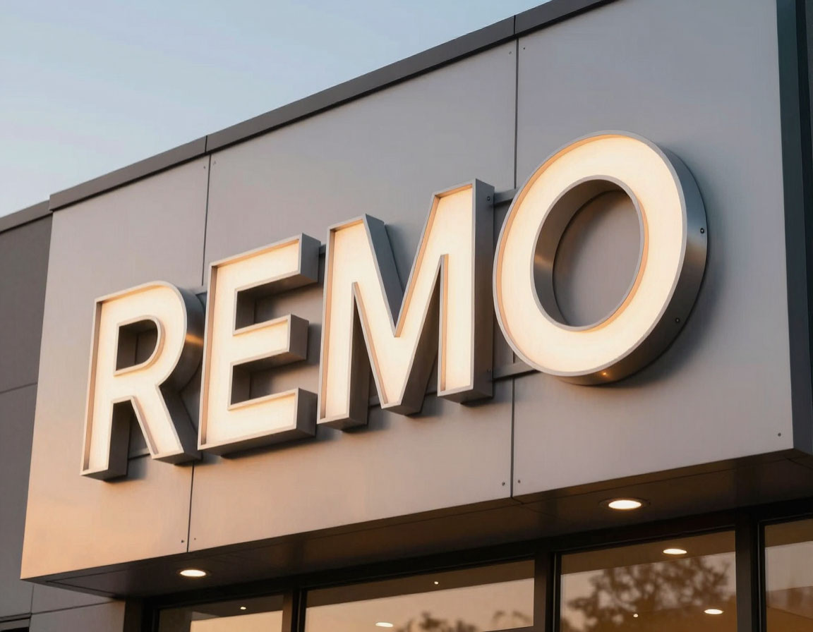 3D letter signage product preview