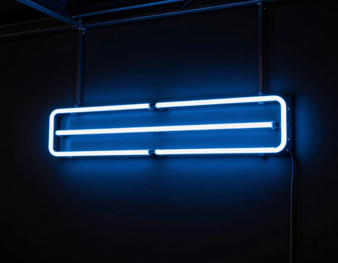 Interior neon quote lighting example